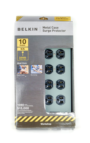 Belkin 10-Outlet Metal Surge Master with 15-Foot Cable
