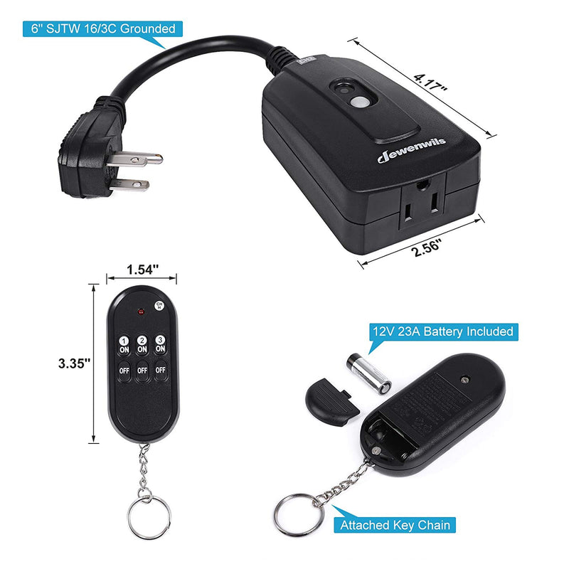 DEWENWILS Indoor Wireless Remote Control Outlet, Electrical Plug