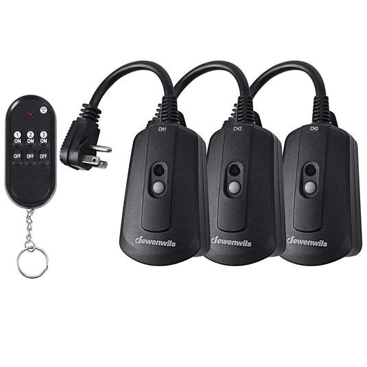 DEWENWILS Outdoor Indoor Wireless Remote Control Outlet Kit – SeeLite