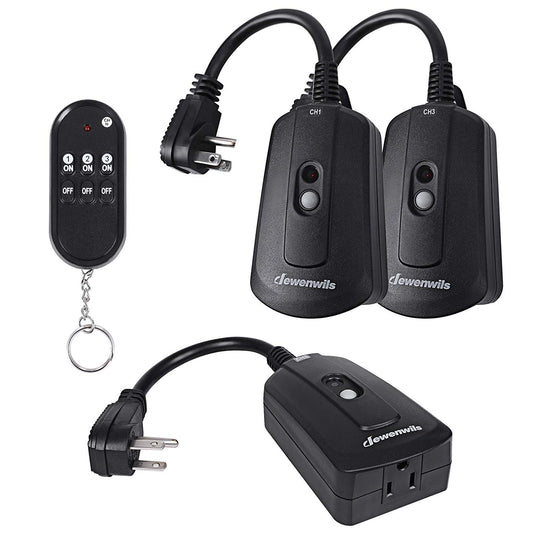 DEWENWILS Remote Control Outlet Plug Wireless On Off Power Switch 100ft RF  Range